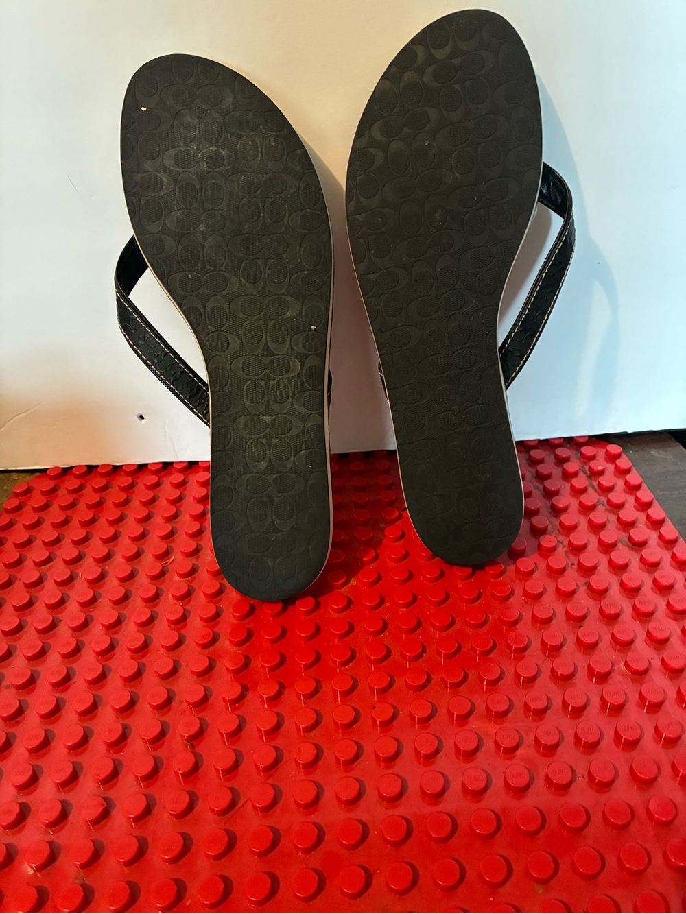 Coach Black Flip Flop Sandals - Picture 3 of 4
